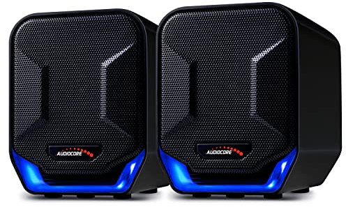 Altavoces portatiles para Ordenador computadora 6W USB Blue&Black