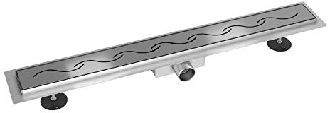 SONNI Canaletta Scarico per Doccia con Sifone Pavimento, Scarico a Pavimento, Canalina Terra da Bagno