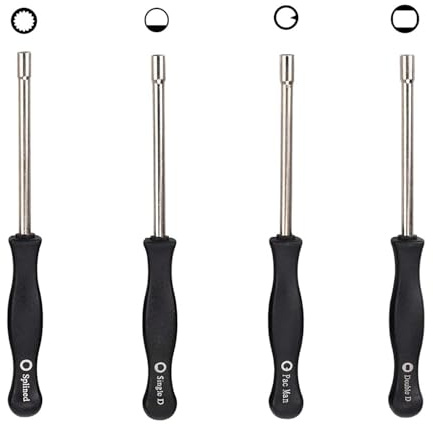 Hippotech Pack de 4 outils de réglage de carburateur moteur 2 temps Remplacement pour Husqvarna Craftsman Weedeater Splined PacMan Single D Double D 530035560 308535003