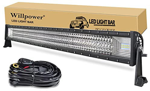 Willpower 52 Zoll LED Arbeitsscheinwerfer bar 675W LED Scheinwerfer mit Kabelbaum für Offroad Traktor ATV UTV SUV 4x4 Auto