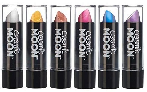 Cosmic Moon - Metallic-Lippenstift - 5g - Für faszinierende Metallic-Lippen! - Set mit 6 Farben