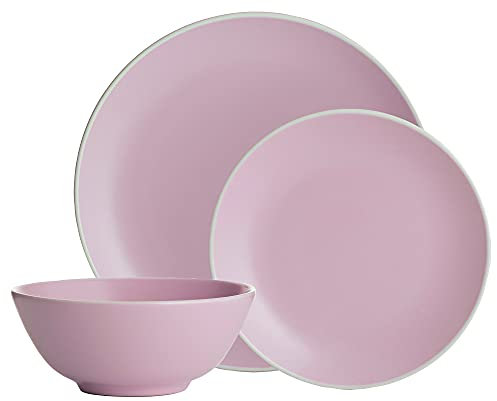 Mason Cash Classic Collection Pink 12-Piece Dinner Set