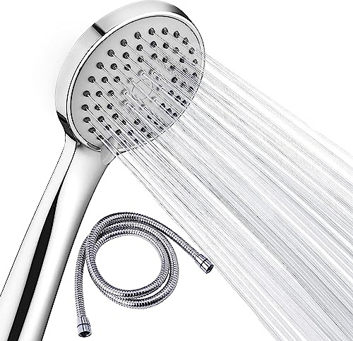 Shower Head and Hose,Samodra High Pressure Shower Head with 1.5m Shower Hose,Low Pressure Shower Heads to Increase Pressure with 3 Spray Modes