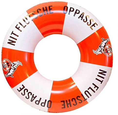 1. FC Köln Schwimmreifen - Nit flutsche - rot/weiß Schwimmring Ø 120 cm