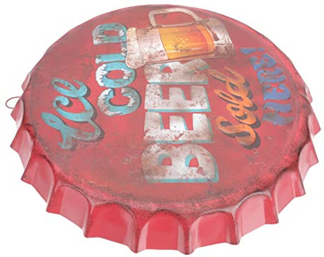 YARNOW Retro Beer Cap Iron Wall Ornament for Home Dining Room Wall Art