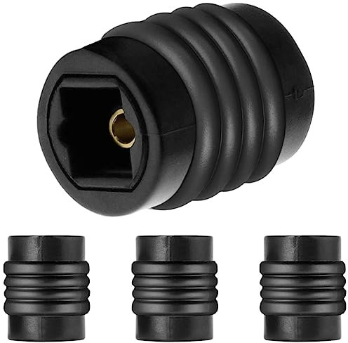 Xiatiaosann Accoppiatore di prolunga per cavo in fibra ottica Ottico Toslink Audio digitale Adattatore da femmina a femmina Connettore Jack di prolunga per cavo maschio a spina ottica, 4 pezzi