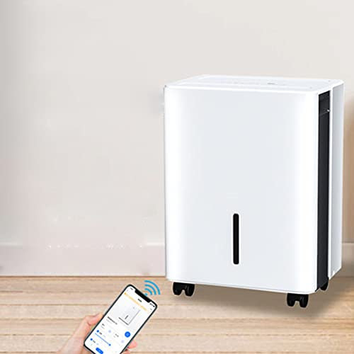 Deshumidificador inteligente de aire eléctrico 30/50L 860 pies cuadrados. Ft 53/88 pinta, purificador de iones negativos para absorbentes de humedad del baño del sótano del hogar (50L)