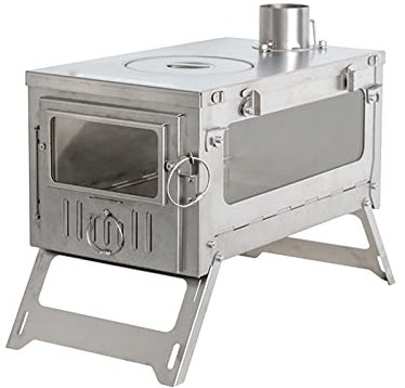 CukYi Camping Stove Portable Folding Titanium Stove Wood Burning Stove Lightweight Compact Durable for Outdoor Backpacking Hiking Traveling Picnic BBQ