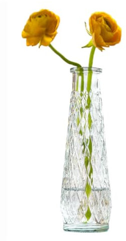 Jarrones pequeños vacíos de vidrio vintage altos cónicos de cuello estrecho, jarrones nórdicos de flores secas para el hogar, jarrón creativo decorativo de escritorio para cocina, sala de estar,