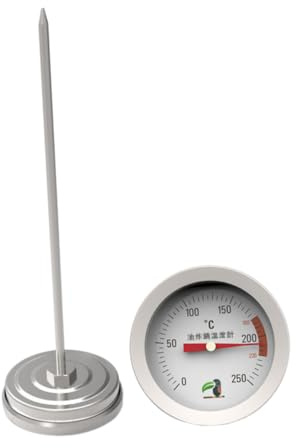 Zerodeko Termometro Per Zucchero e Marmellate Acciaio Inossidabile Con Clip Probe Da Strumento Per Misurare Temperature Di Sciroppi e Fritture Domestiche Resistente e Facile Da Usare