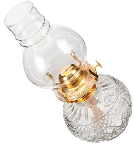 ULDIGI Petroleumlampe Aus Glas Im Vintage-Stil Innenbereich Als Dekoration Für Wohnzimmer Küche