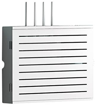 Wandregal aus Holz für kabellose Router, Set-Top-Box, Kabelbox, Modem, große schwimmende Aufbewahrungsbox für Zuhause, Multimedia-Dekor