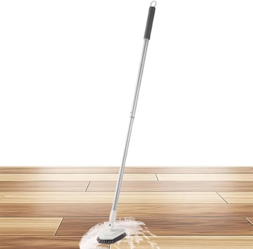 Long Handled Household Brush, Floor Scrubber, Adjustable Floor Brush with Long Handle, Scrubbing Brush, High Performance Floor Scrubber, Telescopic, Scratch-Free Cleaning Brush for Patio