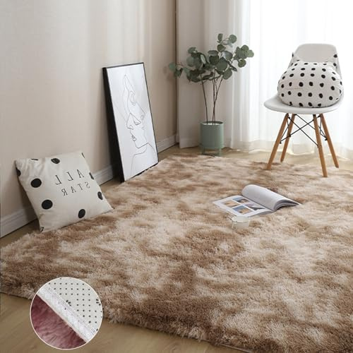 GOUSANG Tappeto in Finta Pelle di Pecora-Agnello 70 x 120 cm Tappeti Morbidi per Soggiorno di Pecora Tappeto per Computer, Sedia, Super Morbido, Antiscivolo, Cachi