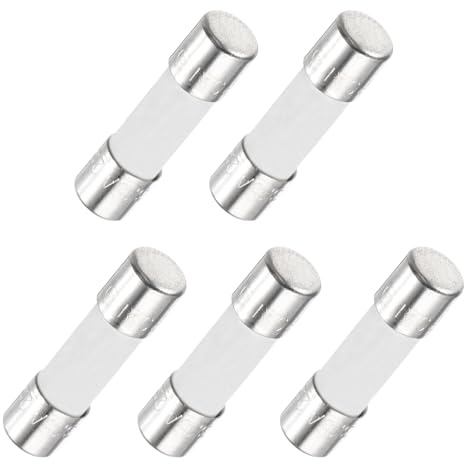sourcing map 5Pcs Time Delay Fuse Ceramic Fuses Tube 5mm x 20mm 250V 3.15A Slow Blow Fuse Repair Circuit Boards,Lighting Equipment, Instrumentation,Home Appliance