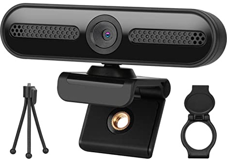 SHENGXINA Webcam Webcam réel 4K UHD 3840 * 2160P 800W Caméra Grand Angle de Pixels avec 2 Microphones et trépied for la vidéoconférence