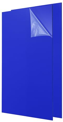 sourcing map 2Pcs Acrylic Sheets 12x8 Inch Acrylic Panel 1/8 Inch-3mm Plastic Board for Picture Frames Sign Holders DIY Display Projects Craft, Dark Blue