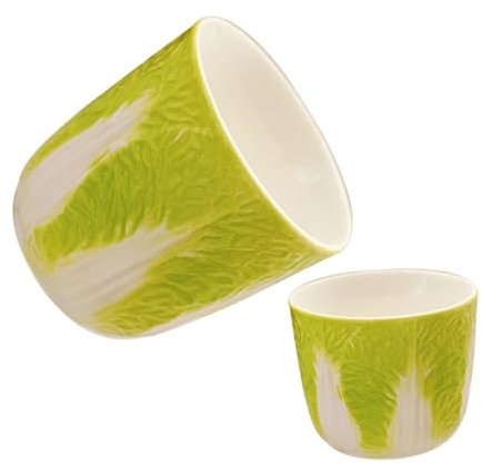 Warmhm 2pezzi Tazza Da Tè in Tazza Da Tè in Porcellana Cavolo Per Uso Vintage