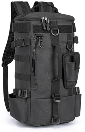 laxreheye Sac À Dos De Pêche Avec Porte-Canne,Sac de Pêche avec Porte-Canne - Sacoche Étanche Rangement Appâts Pour Kayak Randonnée Moto Chasse Expéditions