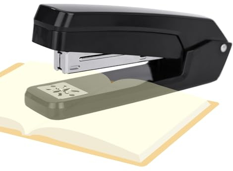 Grapadora de folletos, engrapadora de brazo largo para escritorio, accesorios de encuadernación antiatascos, papelería escolar para embalaje, encuadernación, construcción, manualidades, hogar, aula