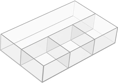 JessLab Acryl-Schubladenorganizer, 1er-Pack Klare Aufbewahrungsboxen mit 2 Etagen, Robuster und Stilvoller Make-up Organizer für Schminktisch, Lippenstifte, Pinsel, Schmuck, Transparent