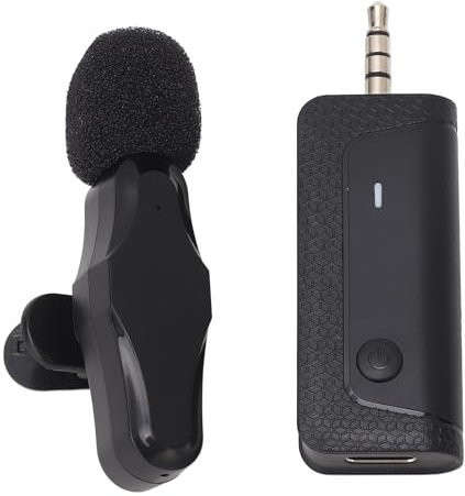 UPALDHOU Microfono Lavalier Wireless Accoppiato Automaticamente, Ad Alta sensibilità, Connessione Versatile con Tipo C per Telefoni Cellulari e Computer, Trasmissione Avanzata da 2,4 G, Ideale