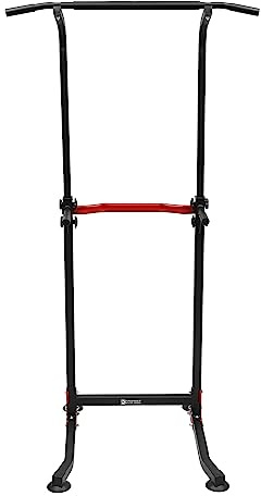 Klimmzugstange für Barren und Reck, Klappbarer Liegestützständer, Fitnessgerät, Höhenverstellbar von 165 bis 210 Zentimetern, Geeignet das Training von Brust, Armen, Rücken und Schultern