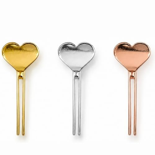 DCYQAIN 3 Pcs Heart-Shaped Metal Tube Squeezer, Zinc Alloy Manual Rolling Tube Key for Toothpaste, Hand Cream & Cosmetics, Bathroom Accessories in Gold, Silver & Rose Gold ld)
