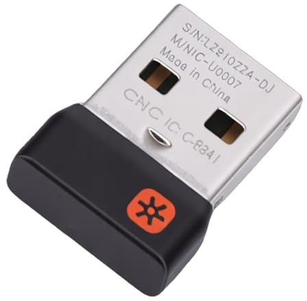 Generic Receptor Inalámbrico Dongle USB Universal para Teclados y Ratones, Conectividad de Computadora Dual, Ideal para Agilizar Espacios de Trabajo, Material ABS
