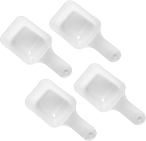 Lot de 4 cuillères doseuses - 100 g - En plastique transparent - Cuillères doseuses pour la pâtisserie, la cuisine, le café, la lessive en poudre de protéines