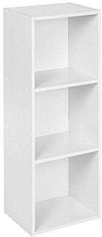 TOP Marques Collectibles Taylor & Brown® 1, 2, 3, 4 Tier Wooden Bookcase Shelving Display Storage Wood Shelf Shelves Unit (White, 3 Tier)