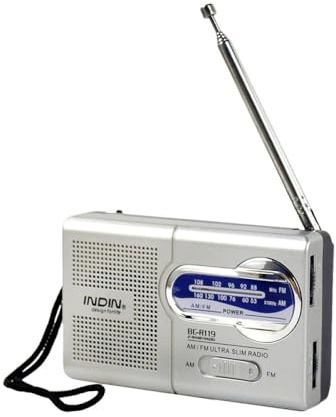 Szaerfa Radio portátil pequeña con Antena para Personas Mayores de Emergencia con Funcionamiento a batería