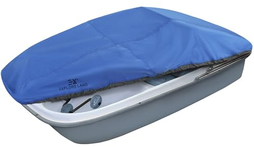 Explore Land Pedal Boat Cover - Waterproof Heavy Duty Outdoor 3 or 5 Person Paddle Boat Protector, Blue