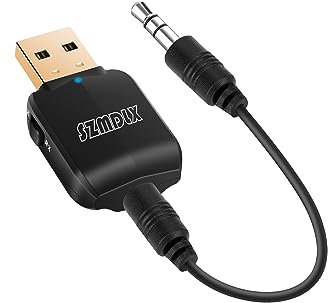 Bluetooth 5.0 Transmitter Empfänger, USB 3 in 1 HiFi Wireless Audio Adapter, 3,5 mm Aux Bluetooth Adapter für Auto TV Kopfhörer PC Home Stereo USB Netzteil Plug and Play