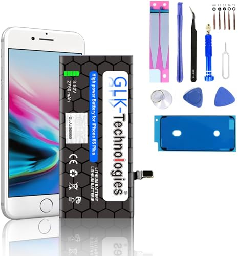 High Power Ersatzakku kompatibel mit iPhone 6S Plus | Original GLK-Technologies Battery | 2750 mAh Akku | inkl. Werkzeug Set Kit Reparaturset NEU