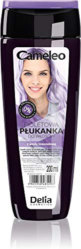 Cameleo mit Lavendelwasser semipermanente Haarfarbe Farbtöne OHNE Gelbstich für blondes platinblondes graues Haar Haare Farbe Pflege parabenfrei 200 ml, Lila Haar-Toner