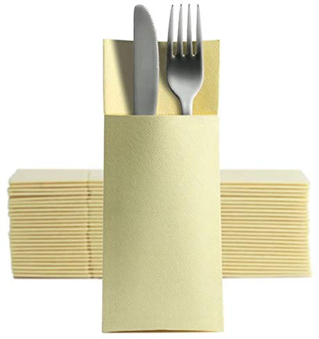 CHIC 1250 Softpoint Besteckservietten Bestecktaschen Creme