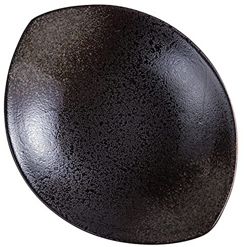 Japanese Ceramic Tableware Fruit Bowl Salad Bowl Home deep Soup Plate Dish Snack Cup with Glaze-Retro Black Pearl Watermelon Bowl