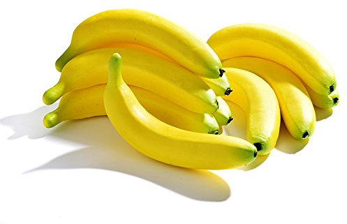 Mokyler Künstliche Früchte, 10 Stück, künstliche Obstbanane, künstliche Bananenmodell, künstliche dekorative Früchte für Zuhause, Party, Fotografie, Requisite, Hochzeitsdekoration