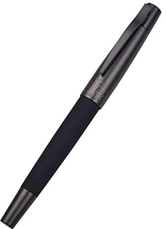 Hongdian 6013 Matte Black Fountain Pen Black Medium Nib with Metal Pen Box Set