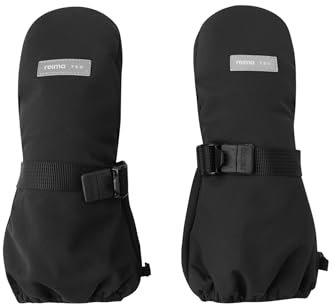 Reima Kids Ote Mittens Schwarz - Primaloft wasserdichte extra warme Kinder Fäustlinge, Größe 4 - Farbe Black