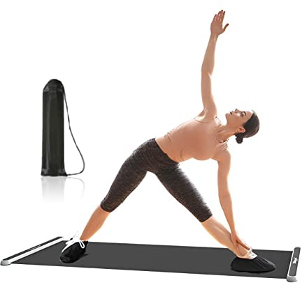 Eayoly Slide Board pour l'entraînement, Tapis d'entraînement Coulissant 180x50cm, Équipement d'entraînement Cardio à Domicile pour améliorer l'équilibre et la Coordination, améliorer la stabilité