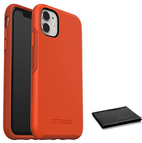OtterBox Symmetry Series Case for iPhone 11 and iPhone XR - Includes Cleaning Cloth - Risk Tiger (Mandarin RED/PUREED Pumpkin)