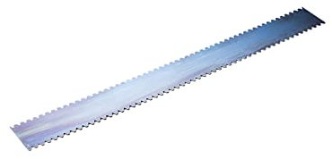 Zahnleisten für Mutterspachtel - Zahnleisten aus gehärtetem Stahl, 1 Pack à 10 Stück - für den Kleberauftrag beim Verlegen von Bodenbelägen (18 cm/Zahnung A2)