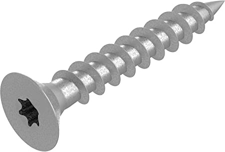 SECCARO Spanplattenschraube 5 x 35 mm, Edelstahl V2A VA A2, Holzschraube mit Vollgewinde, TX/Innensechsrund 200 Stück