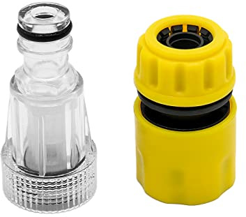 Fai Top 3/4'' Washer Water Filter, Hose Tap Connector Quick Coupling,Water Inlet Filter 3/4'' Garden Hose for Garden Connectors, 2 pack
