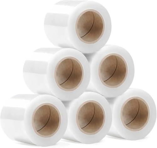 RAGO® Juego de 6 láminas elásticas para Muebles, 130 m, 6 x 210 g,Papel film I Rollos de Plastico para Embalar I Plastico Embalaje I Película de muebles (23 x 21 x 8 cm), 130 m de Longitud