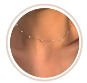 FUNEIA Perlen Kette Damen Frauen Gold Silber Halskette mit Süßwasserperlen Mädchen Teenager Weiße Perle Choker Kette für Freundin Strang Hochzeit Abschlussball Braut Perlen Modeschmuck Geschenke