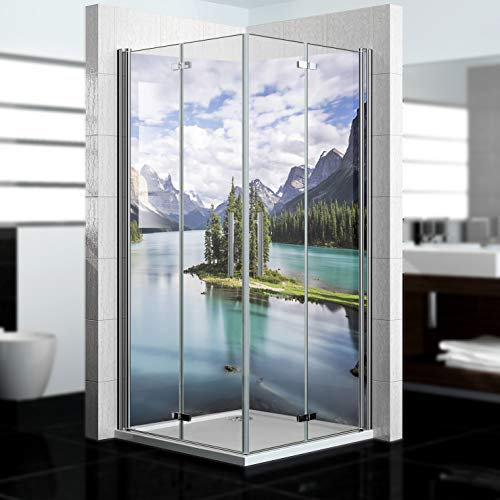 dedeco Pannello posteriore doccia impermeabile, motivo: Monte V2, 2 x 100 x 200 cm, come pannello posteriore per il bagno per la sostituzione delle piastrelle, come parete decorativa, rivestimento da