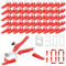 Flintronic 400PCS Tile Leveling System, 2mm 300pcs Tile Spacers Leveling Clips with 100pcs Resuable Wedges with A Tile Leveling Pliers, Tile Installation Tool for Stone and Floors